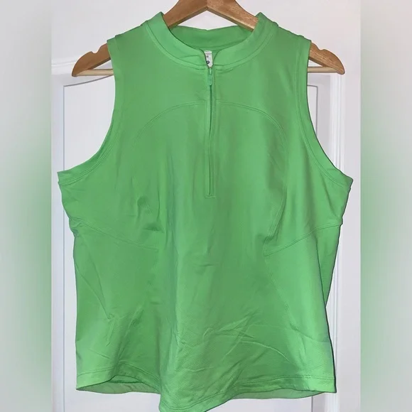 Lululemon Front Zip Tank Green 10 - Picture 3 of 16